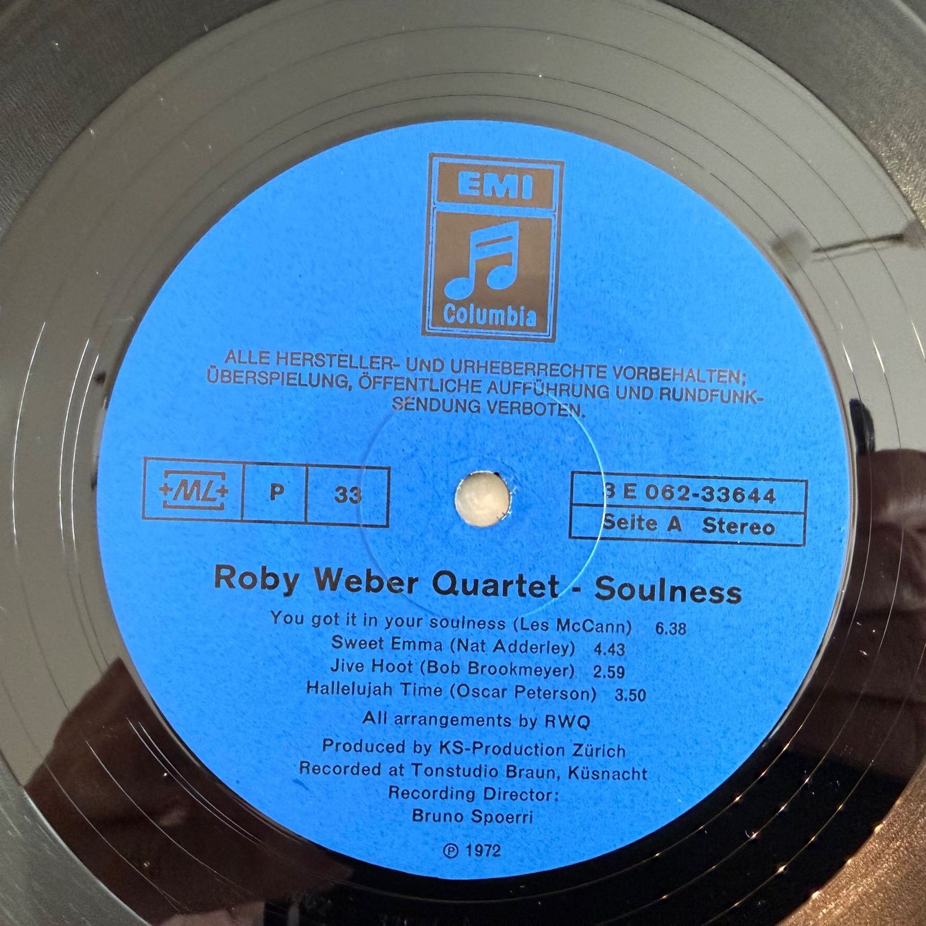 Dischi in vinile: ROBY WEBER QUARTET - SOULNESS – Usato da Zürich venduto da fehlton 3