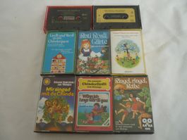 8x tolle Kinder Kassetten alles CH Dialekt Lieder Musik