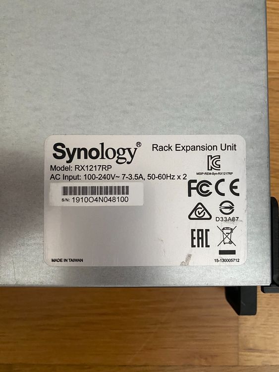 Synology RX1217RP Expansion Unit 12x 8TB WD Red Kaufen auf Ricardo