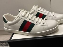 Gucci Sneaker weiss rot grün Leder Grösse 41