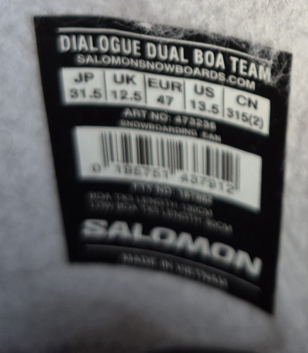 Chaussures hommes: Snowboardschuhe Salomon Dialogue Dual Boa – Neuf (Voir description) à Wabern par Marco_-_-_ 3