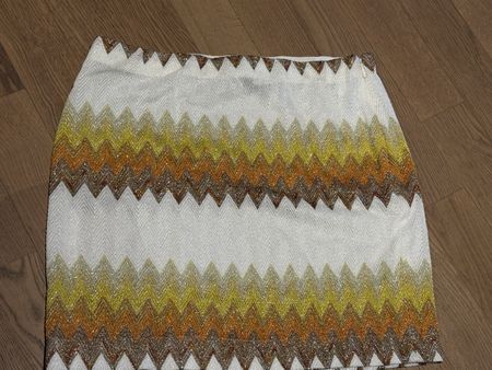 Missoni Rock Zigzag Muster Weiss Orange Gelb - Grösse M