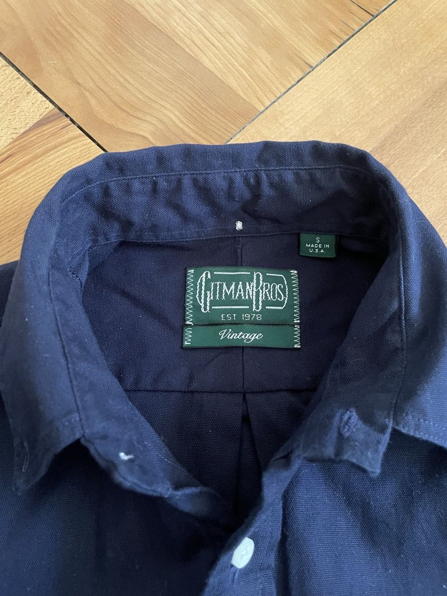 Camicie: Gitman Bros Vintage Hemd - Tiefes Navy Blau - S – Usato da Zürich venduto da Rollladen 4