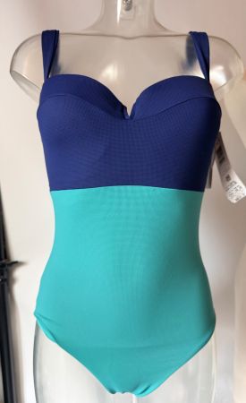 TRIUMPH, Badekleid SUMMER GLOW, Grösse 38E, Farbe Grün/Blau
