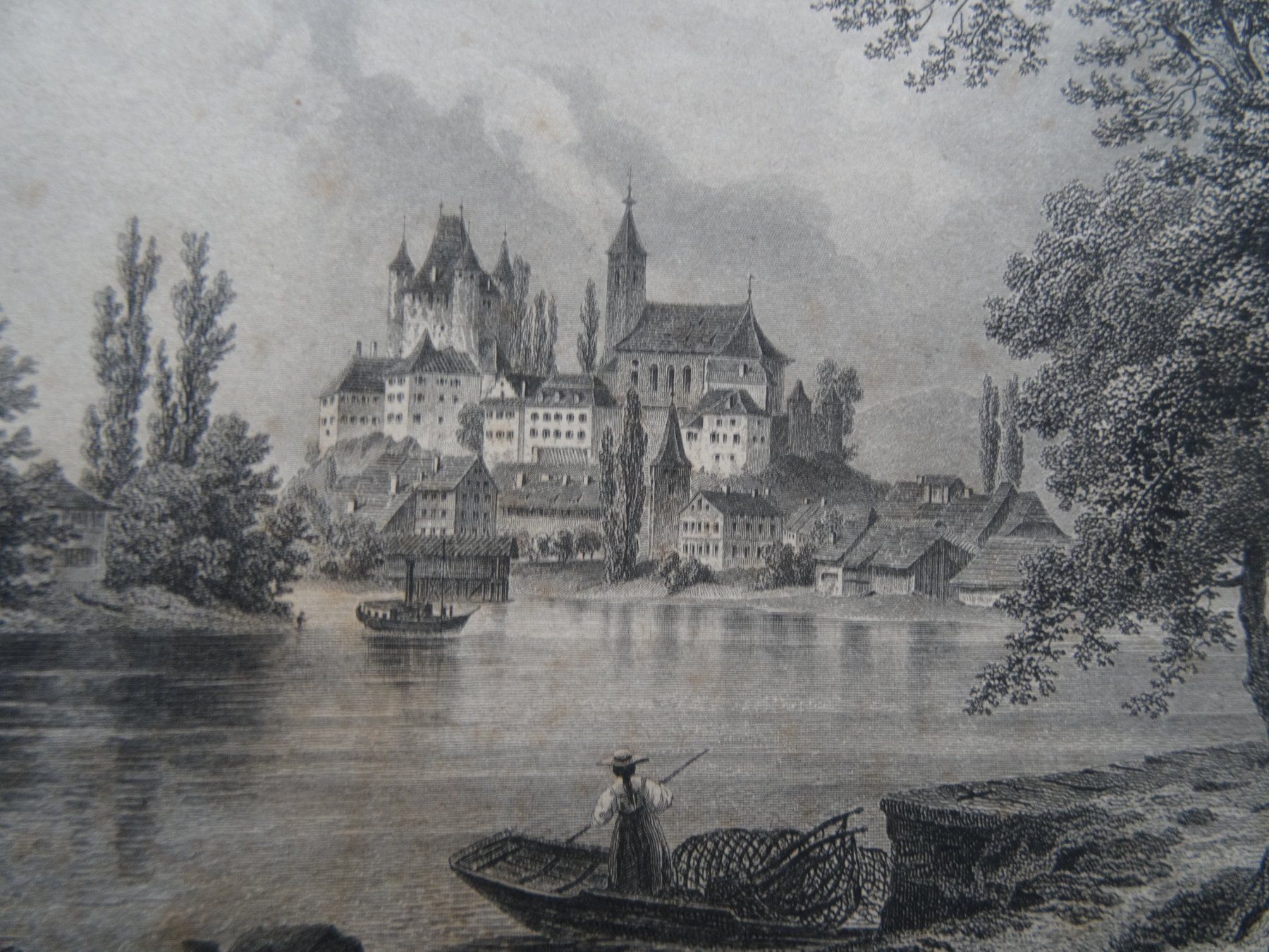 Incisioni: Bern  Thun Stahlstich um 1860 – Usato da Safnern venduto da Wstussi 3