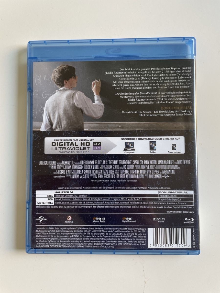 Tutti i DVDs: Die Entdeckung der Unendlichkeit - Blu-ray – Usato da Zürich venduto da Ali-Olmi 1