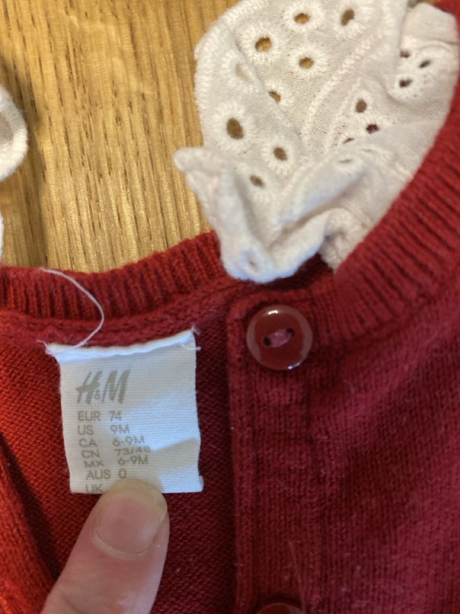 Vestiti & Gonne: Rotes H&M Strickkleid, Grösse 74 – Usato da Rupperswil venduto da ang_v2m8 1