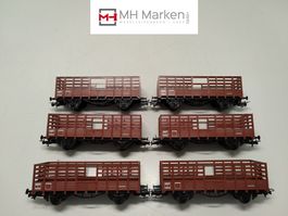 (6x) Liliput 23070 Französiche SNCF Güterwagen DC H0 mit OVP