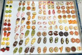Cute miniature food resin - New- 3er