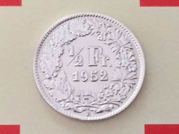 Alle Münzen: 1/2 Franken 1952 vz – Gebraucht aus Elsau von herbybay