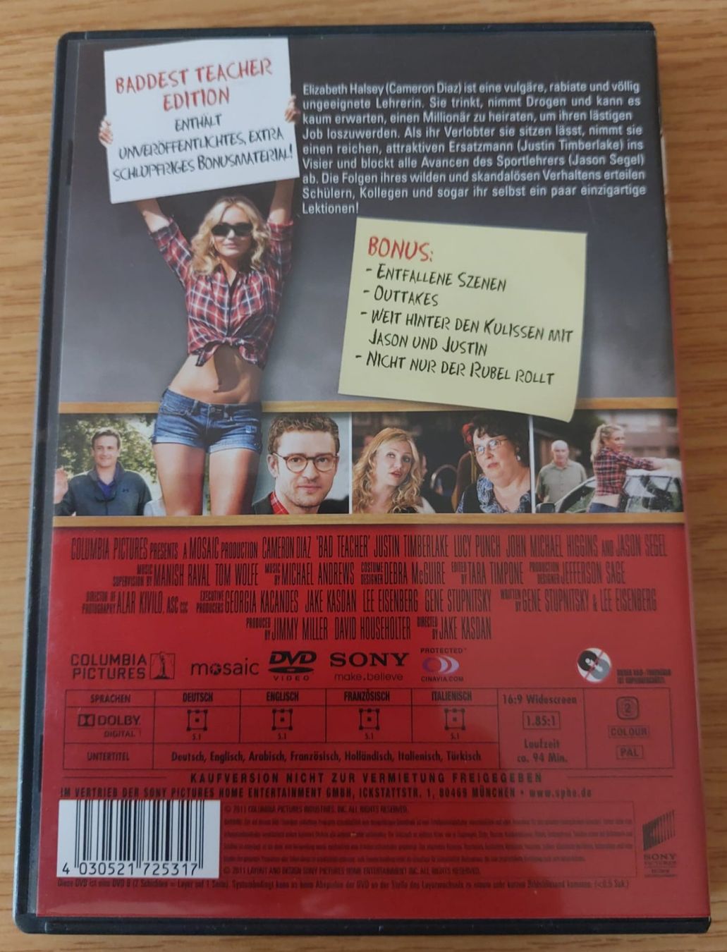 Alle DVDs: DVD - Bad Teacher - Komödie mit Cameron Diaz – Gebraucht aus Urtenen-Schönbühl von Kahru 1