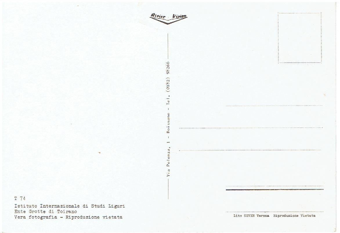 Cartoline postali: Grotte di Toirano – Usato da Flims - Dorf venduto da Stagediver 1