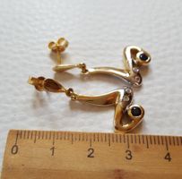 Gold 750 Brillanten/Saphire Ohrstecker