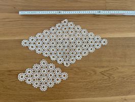 Häckel-Decken Set, Vintage, handmade