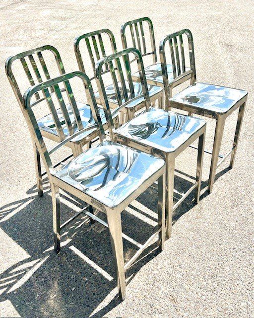 Sgabelli: Alu Hocker  im Emeco Navy Stoohl Style. – Usato da Riedtwil venduto da wiederverwendung 5