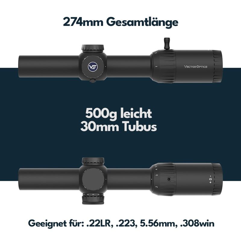 Schweizer Armee Stichwaffen: Zielfernrohr Vector Optics Constantine 1-8x24 FFP RAR – Neu und originalverpackt aus Emmen von Pat-LU 5