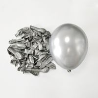 10 Stk. Ballone Ballon metallic silber Party Dekoration