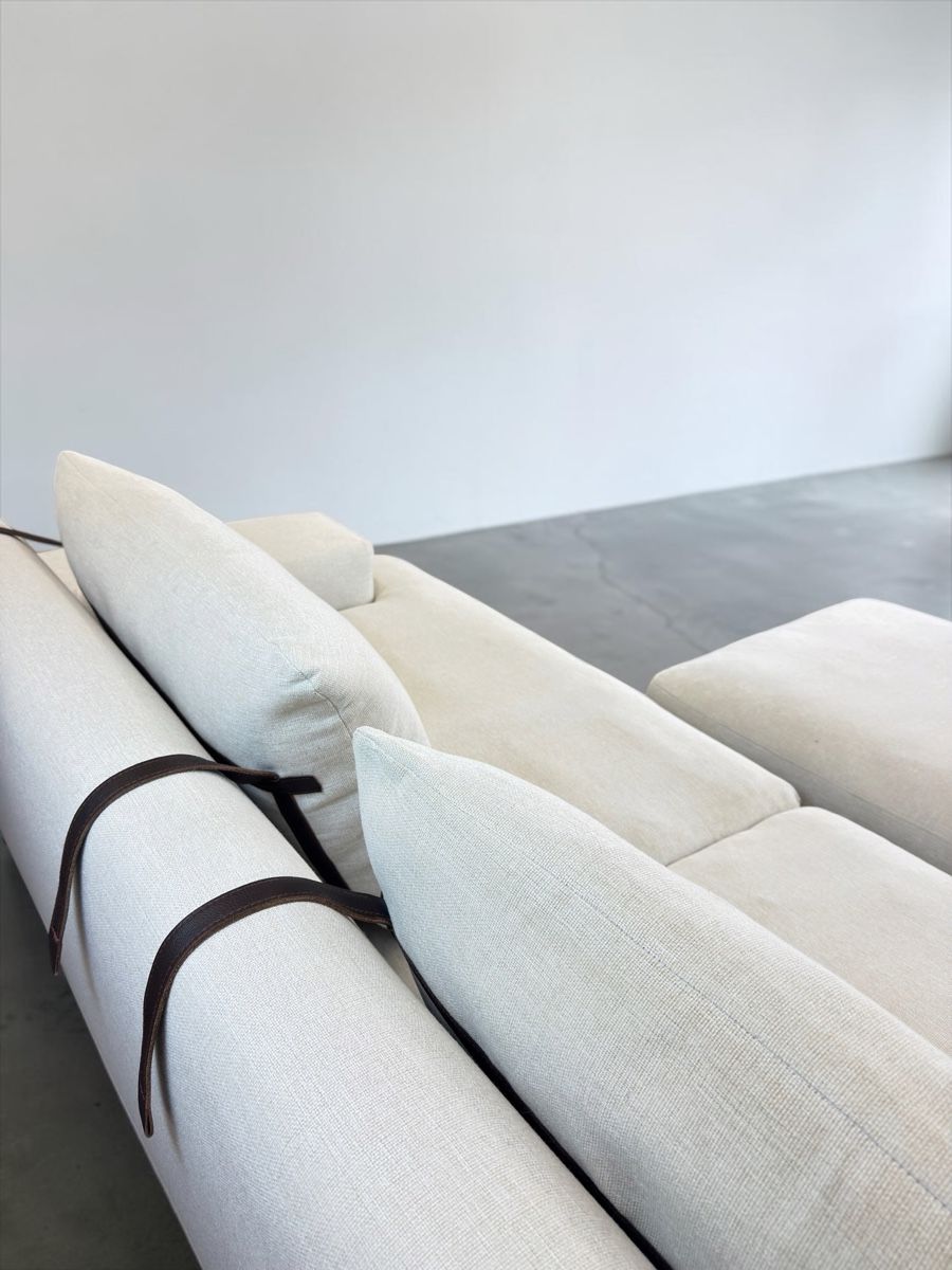 Sofas: 2-Sitzer-Sofa-Set Hellbeige mit Fußstütze – Gebraucht aus Bachenbülach von Sofalab.swiss 3