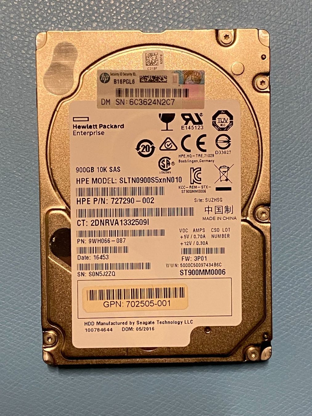 Hewlett Packard Harddisks: HP SAS Disk 2.5" 900GB 10k 6gbps Enterprise Datacenter, n>1 – Gebraucht aus Greifensee von philippfx