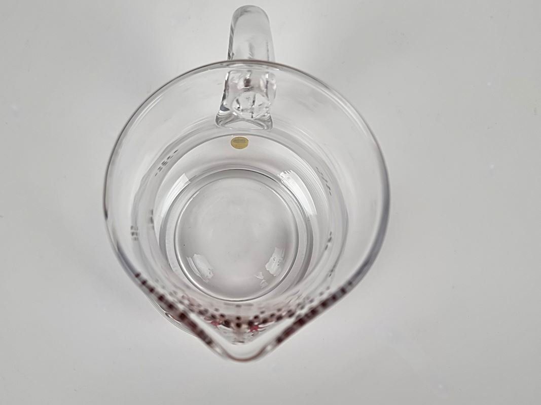 Caraffe: Glaskrug mit Blumenmuster und Punkten – Usato da Urtenen-Schönbühl venduto da Restwert_Schoenbuehl 5