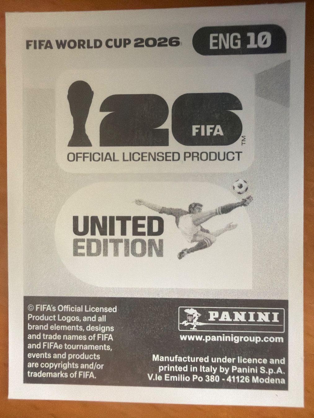 Panini Cartes à collectionner: Panini ENG10 – Neuf (Voir description) à Susten par Rechnun 1