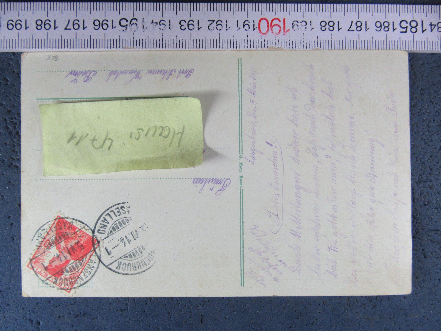 Cartoline postali: LANGENBRUCK BL AK 1914 PANORAMA – Usato da Ettingen venduto da Hausi4711 1