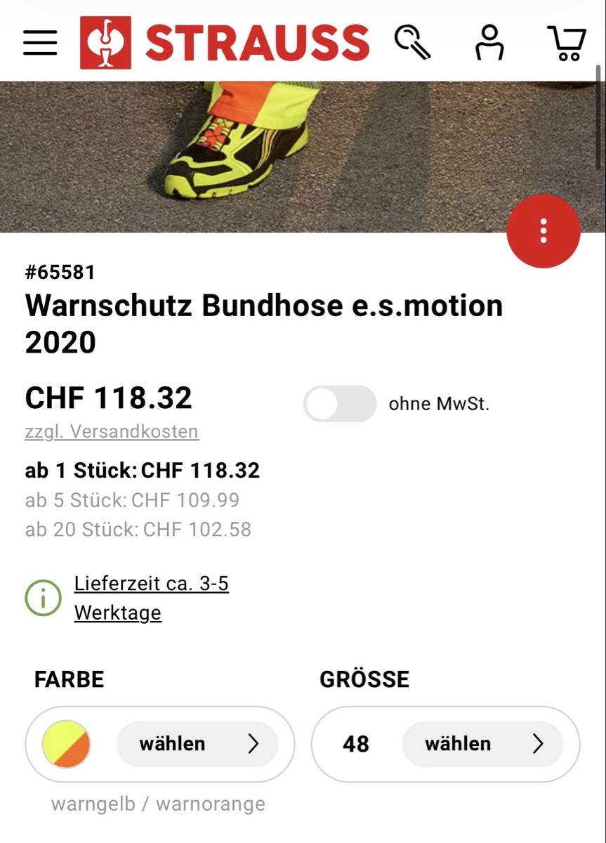 Engelbert Strauss Hosen: Engelbert Strauss Warnschutz Bundhose e.s motion – Neu (gemäss Beschreibung) aus Erlenbach im Simmental von franiba 3