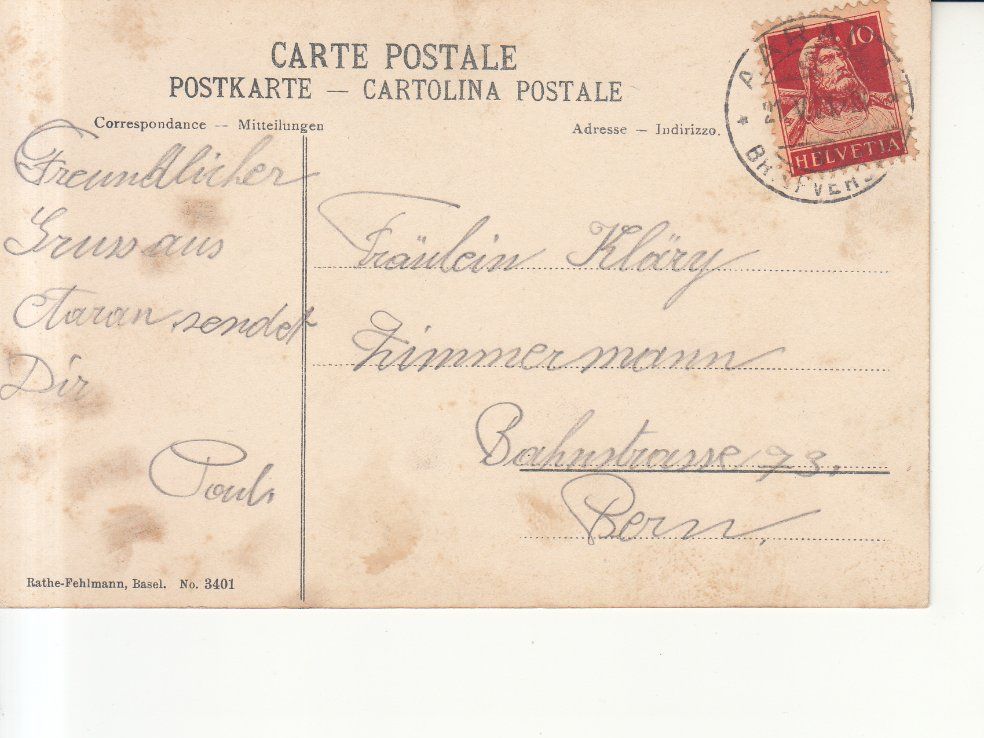 Cartoline postali: Aarau 1921 – Usato da Bürglen TG venduto da StampGraf 1