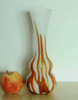 Vase Pop Art, verre soufflé opalin de Florence, 1970s
