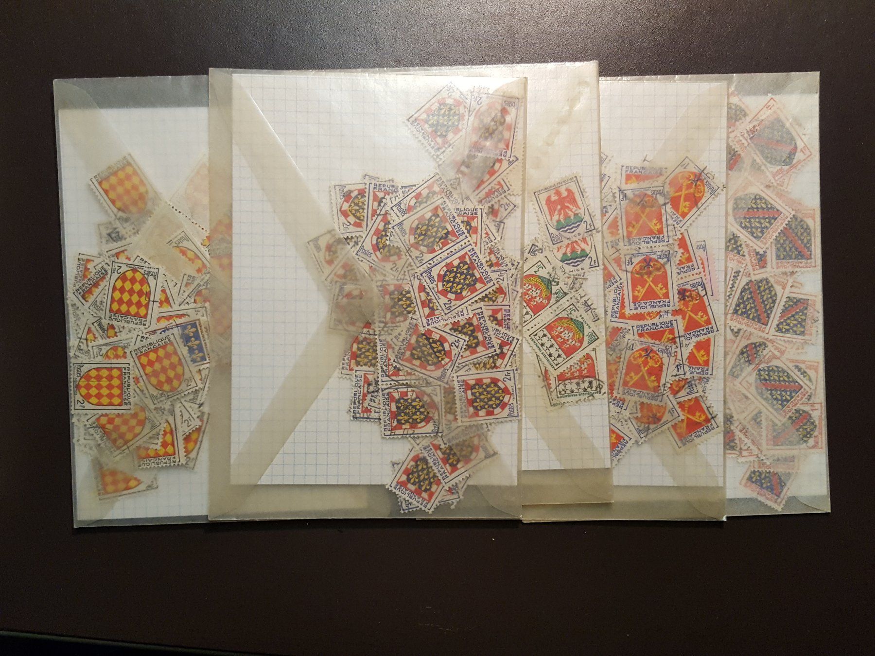 Alle Briefmarken: Frankreich - diverse Wappen Briefmarken – Gebraucht aus Stilli von Mos1 5