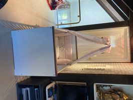 Kinderbett weiss mit Betthimmel rosa guter Zustand
