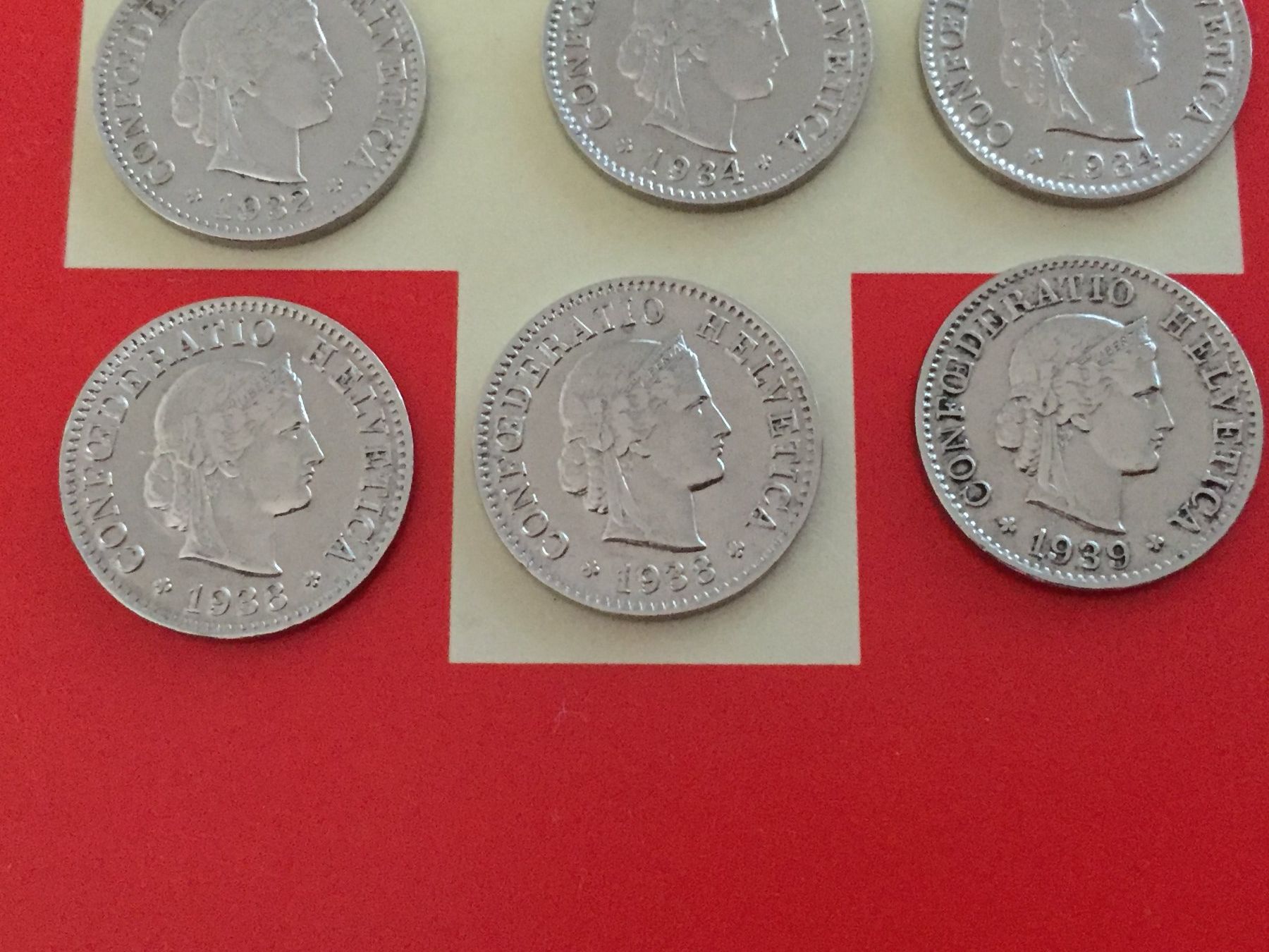 Tutti le monete: 5 Rappen - LOT 1931-39 – Usato da Elsau venduto da herbybay 2