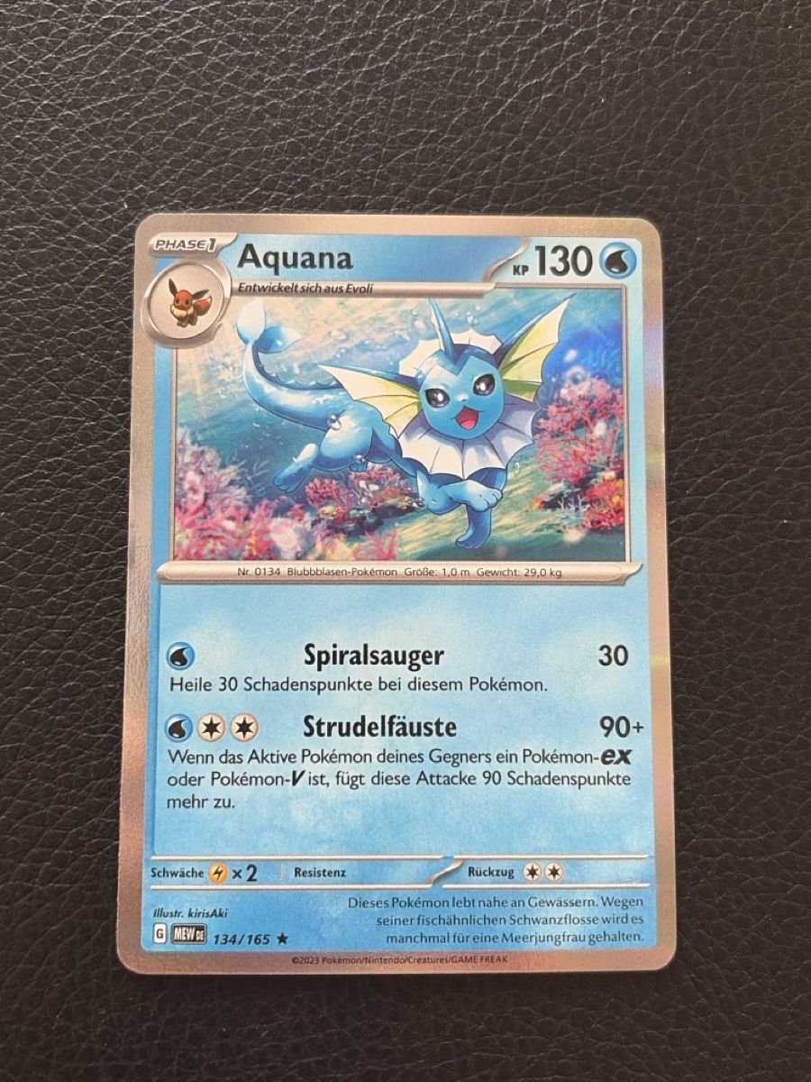 Pokémon Sammelbilder & Trading cards: Aquana 134/165 – Gebraucht aus Hettlingen von SanCor7206