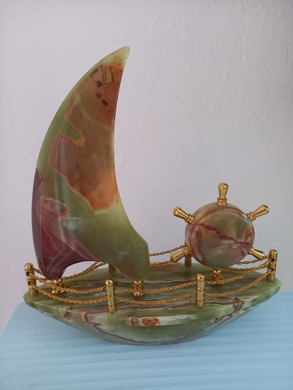 Minerali & Pietre curative: Onyx Marmor Stein Schiff – Nuovo (secondo la descrizione) da Gamprin venduto da William58 3