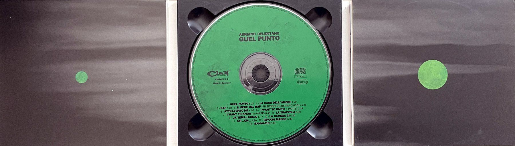 CD: Adriano Celentano CD Digipack - Quel Punto – Usato da Savagnier venduto da Ne2065 2