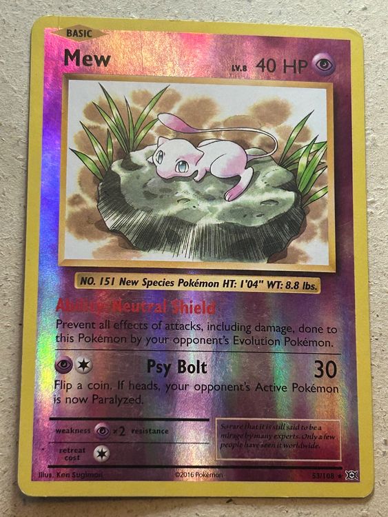 Mew Reverse Holo XY 53/108 - 🇺🇸 (Gebraucht) in Langenthal für CHF 10 ...