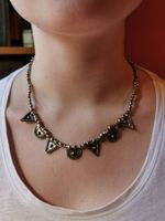 Collier en laiton argenté Maroc