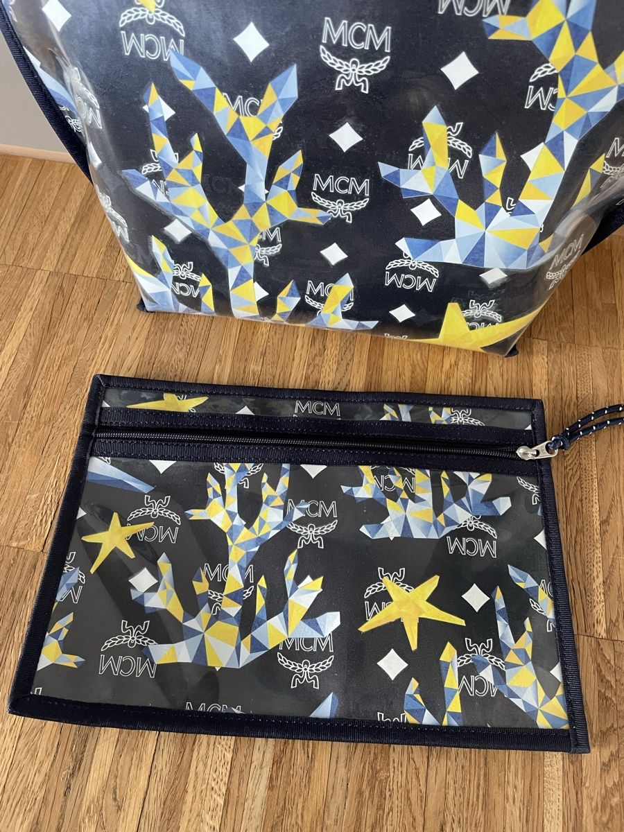 Mcm Kosmetikkoffer: MCM Necessaire und Pochette blau  – Neu (gemäss Beschreibung) aus Baar von sabisun66 2