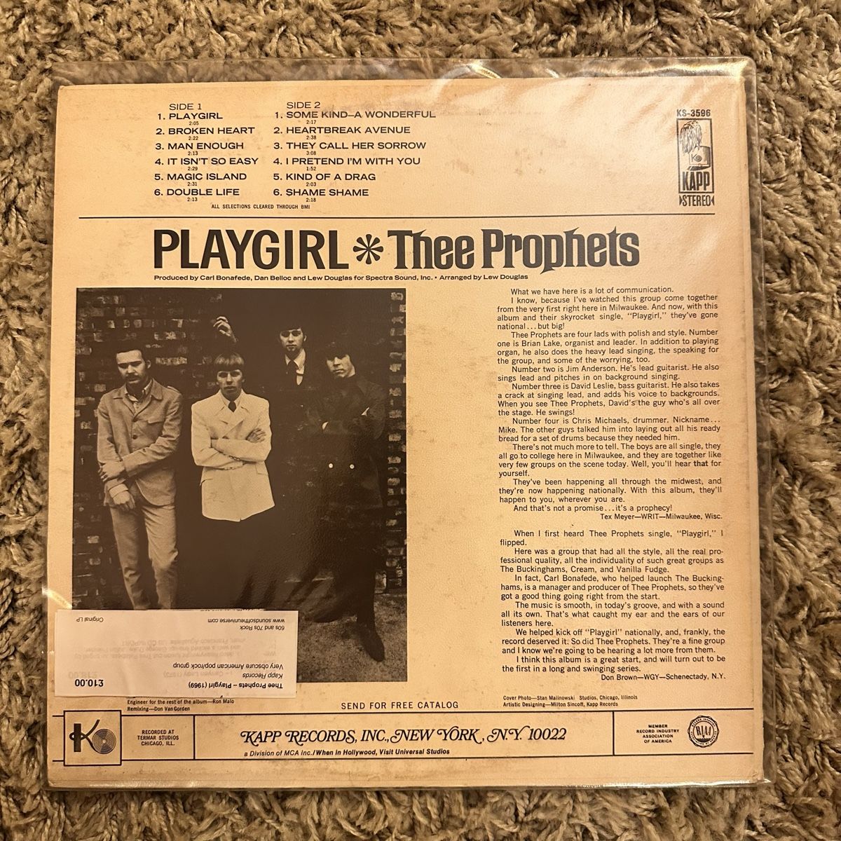 Schallplatten: The Prophets - Playgirl LP – Gebraucht aus Viganello von md__2rd2 1