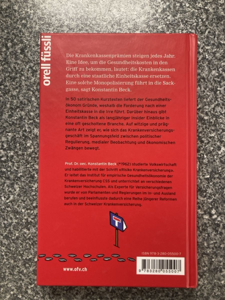 Bücher: Buch Sackgasse Einheitskasse Konstantin Beck – Gebraucht aus Jona von rahelg83 1