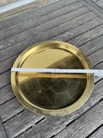Elegantes IKEA Serviertablett, goldfarben, rund, Vintage-Sti