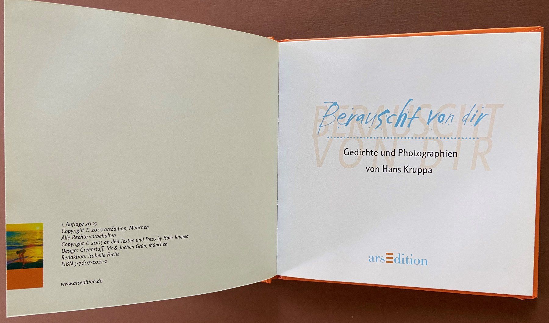 Libri: Buch "Berauscht von dir"  Gedichte von Hans Kruppa – Usato da Böckten venduto da Hansi36 1