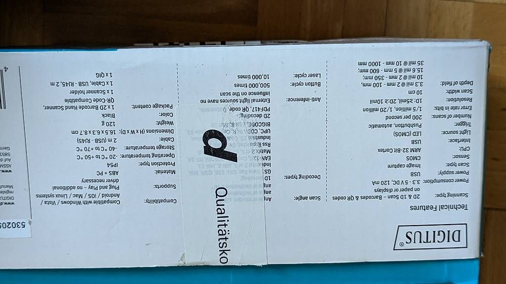 Scanner: Digitus 2D Barcode Hand Scanner – Gebraucht aus Trimbach von Kulikop 3
