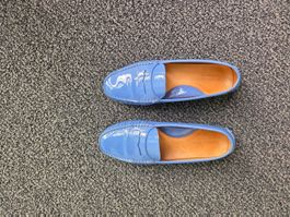 Loafers Patrizio Dolci Lackleder hellblau