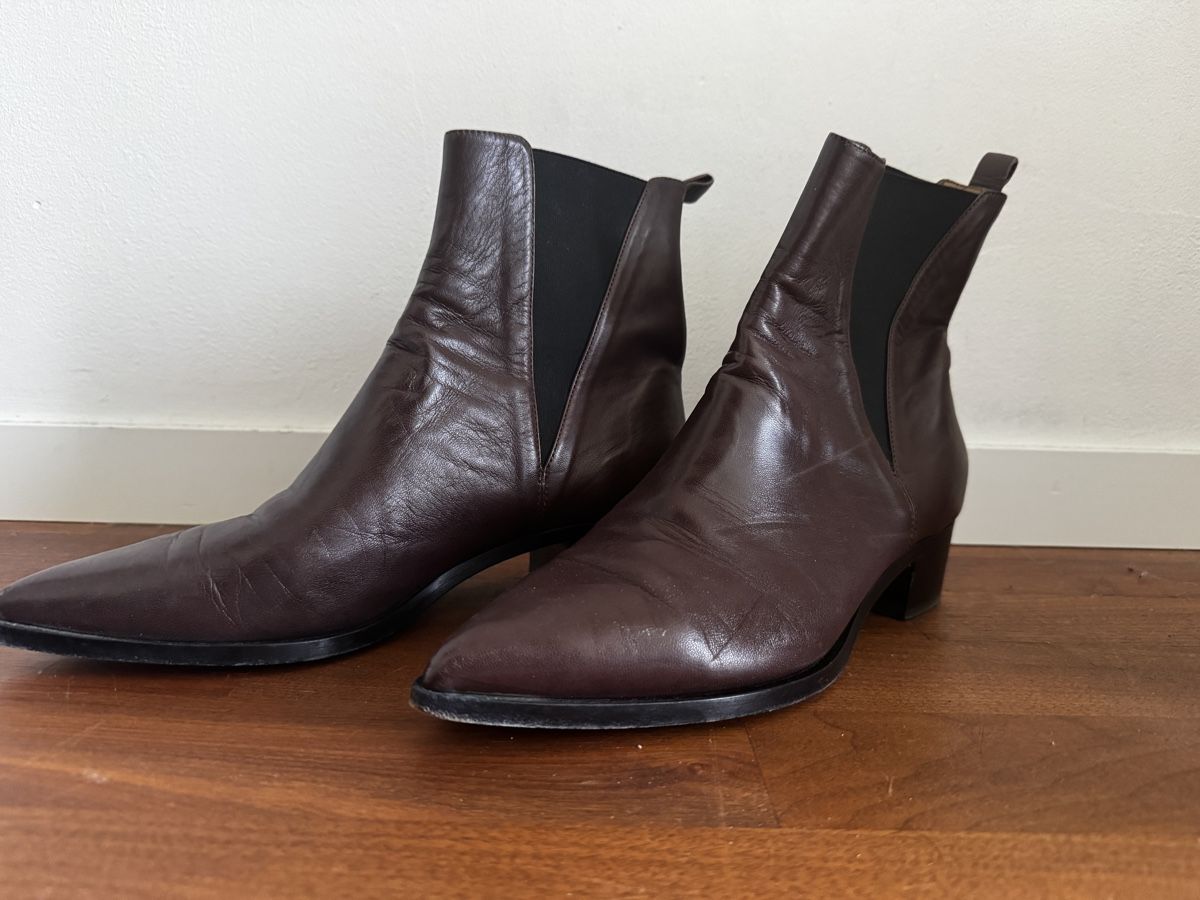 Scarpe da donna: Leder Stiefeletten, Braun, Grösse 41 Herbst-Look – Usato da Würenlos venduto da Rekalo 2