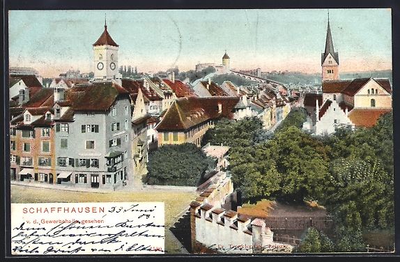 Ansichtskarten: Schaffhausen, Teilansicht von der Gewerb – Gebraucht aus Berlin von bartko-reher