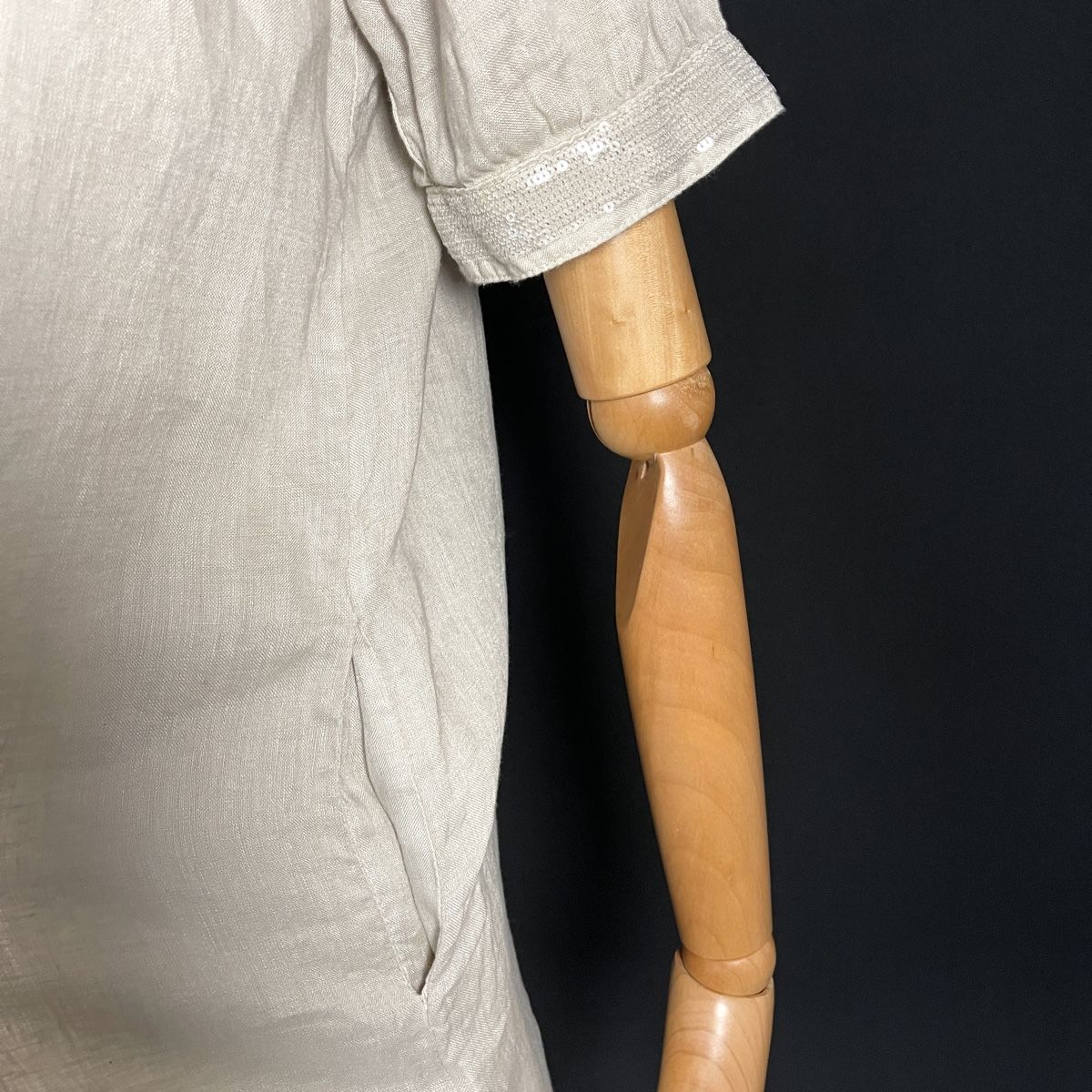 Vestiti: 120% LINO Beige Linen Dress – Nuovo (secondo la descrizione) da Emmen venduto da Avviivva_Com2023 3