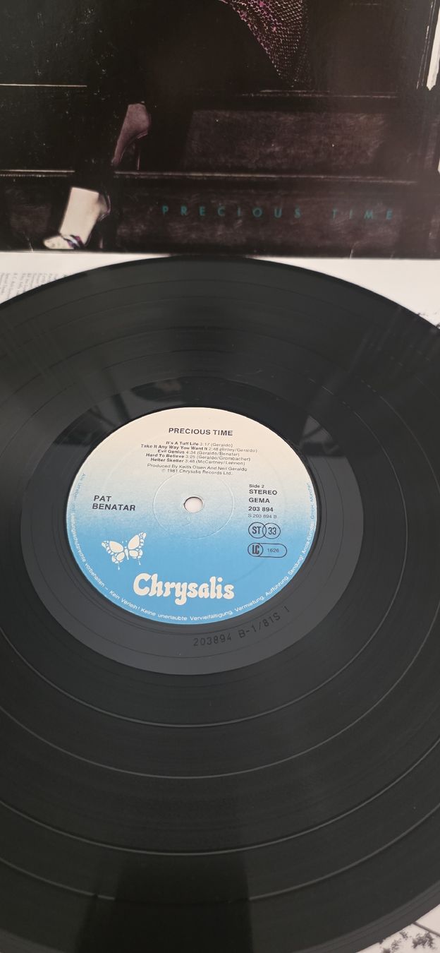 Vinyles: Pat Benatar Precious Time 1987 Vg,Vg – D'occasion à Yvonand par RF-VINYL 1