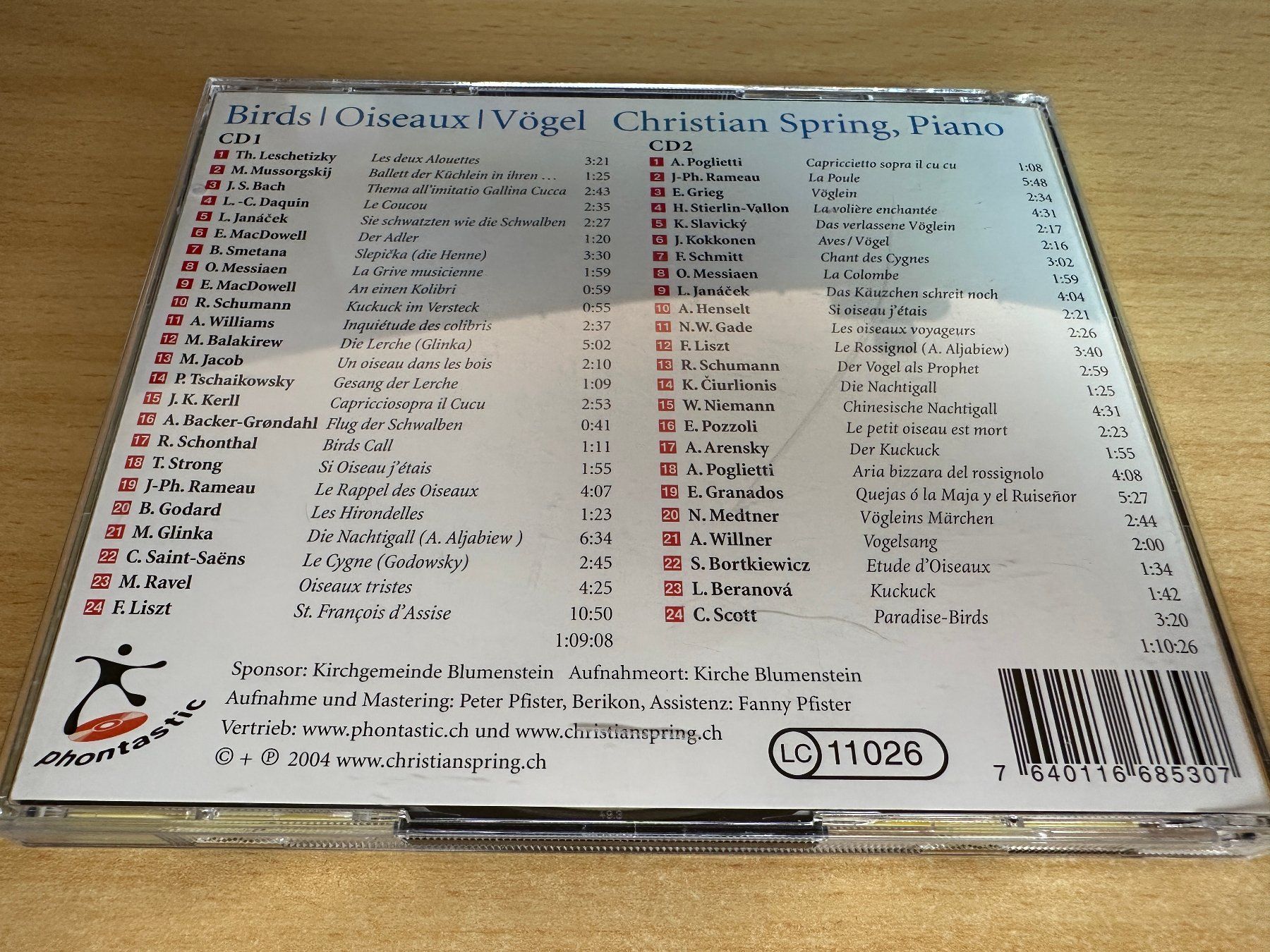 CD: Christian Spring - Birds / Oiseaux / Vögel - 2 CD – Usato da Rikon im Tösstal venduto da Alpenmutz 1