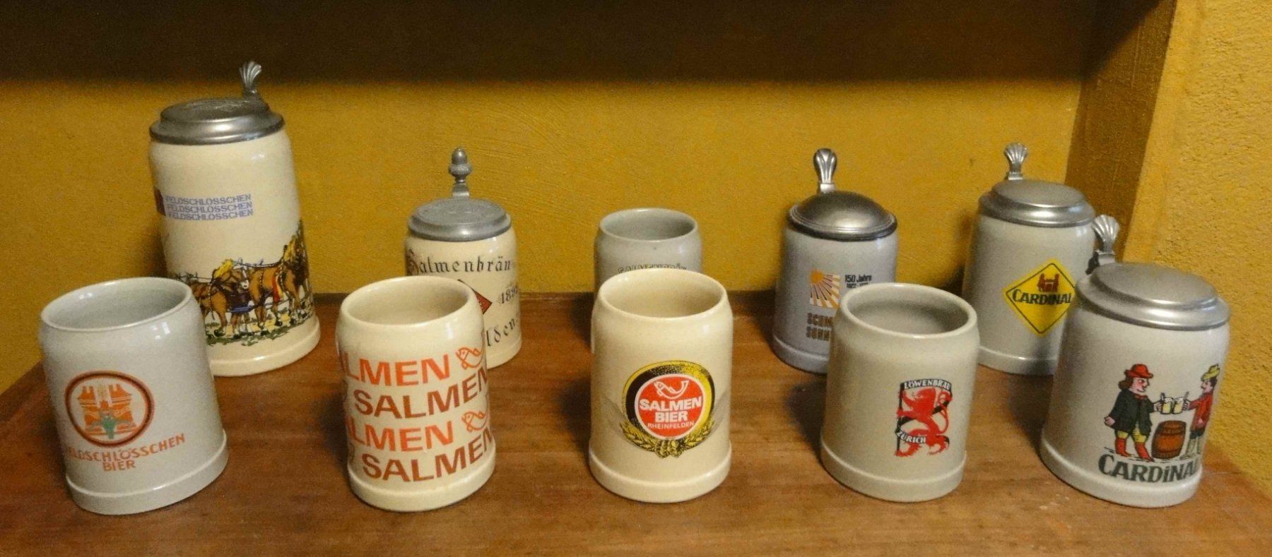 Bicchieri: Bierkrüge mit und ohne Deckel, vor 1990 – Usato da Wohlen AG venduto da Flusslauf 3